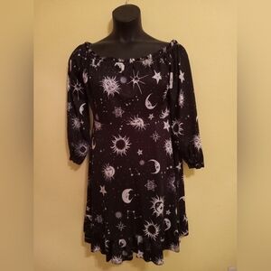 Dressfo Moon Stars and Sun Plus Size Dress